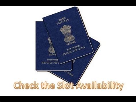 slot booking for passport application